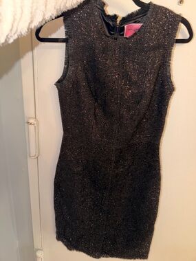 kate spade Black Sparkle Sleeveless Sheath Dress
